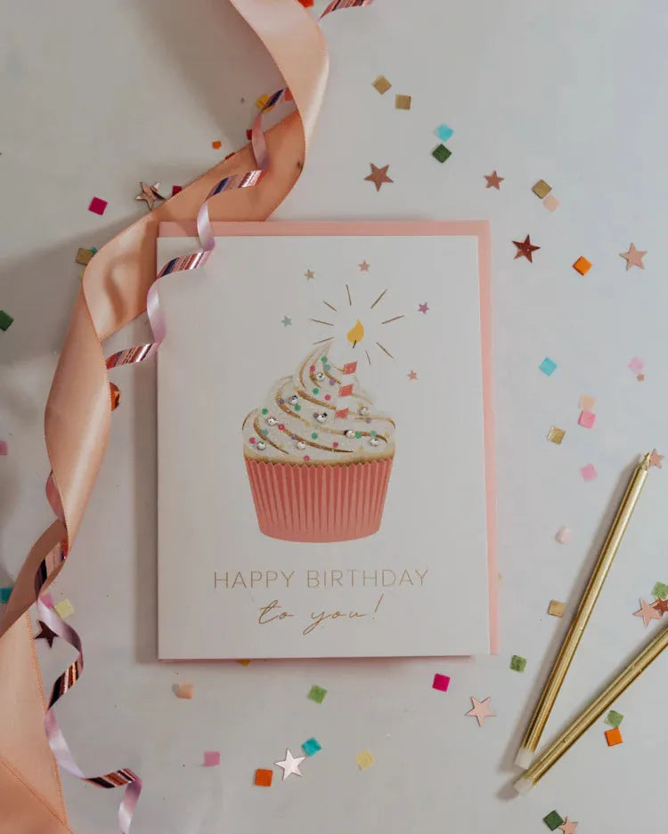 Happy Birthday Greeting Card - Revelation Candle - christian gift - christian candle - hidden message candle