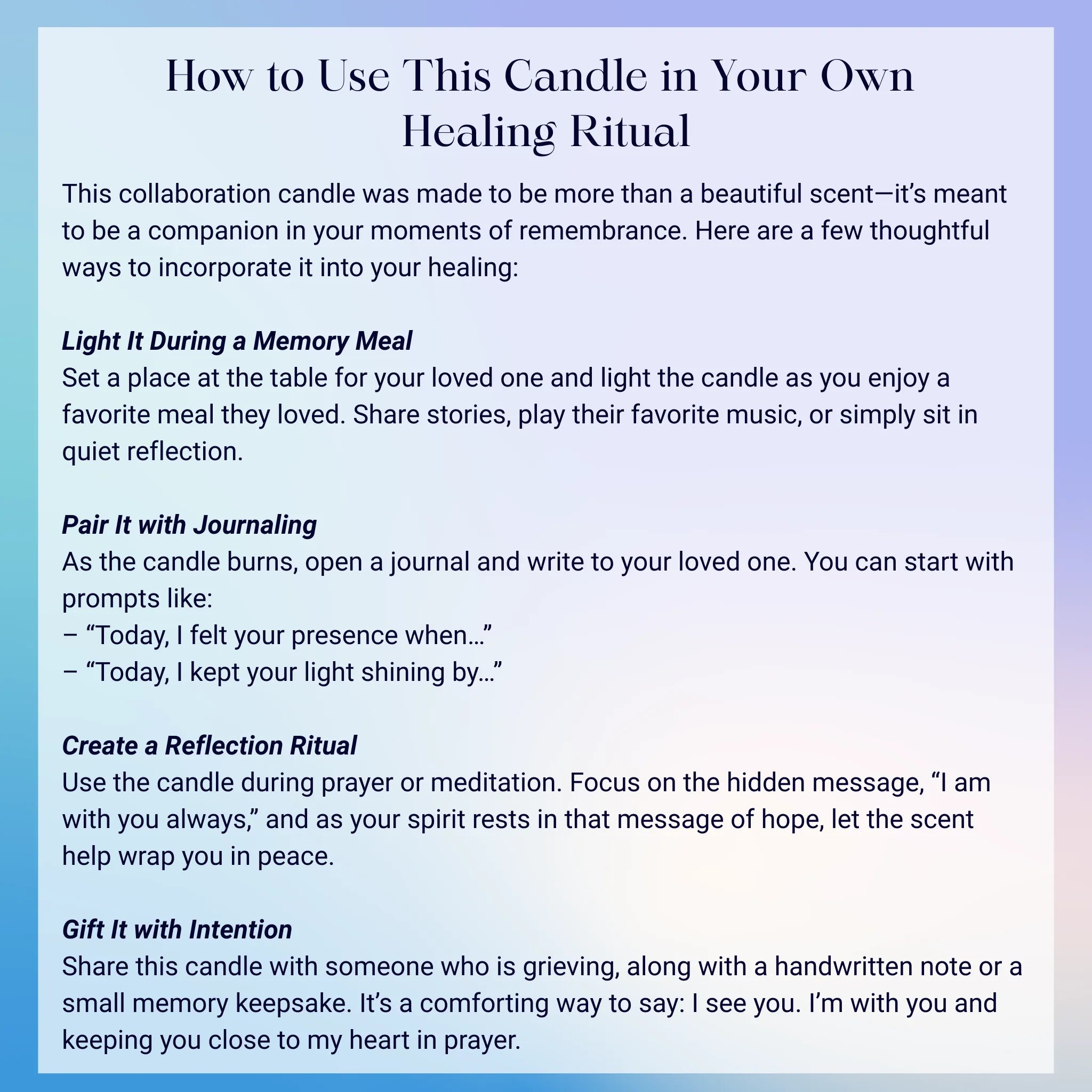 Limited Edition Together at Peace x Revelation Candle - 