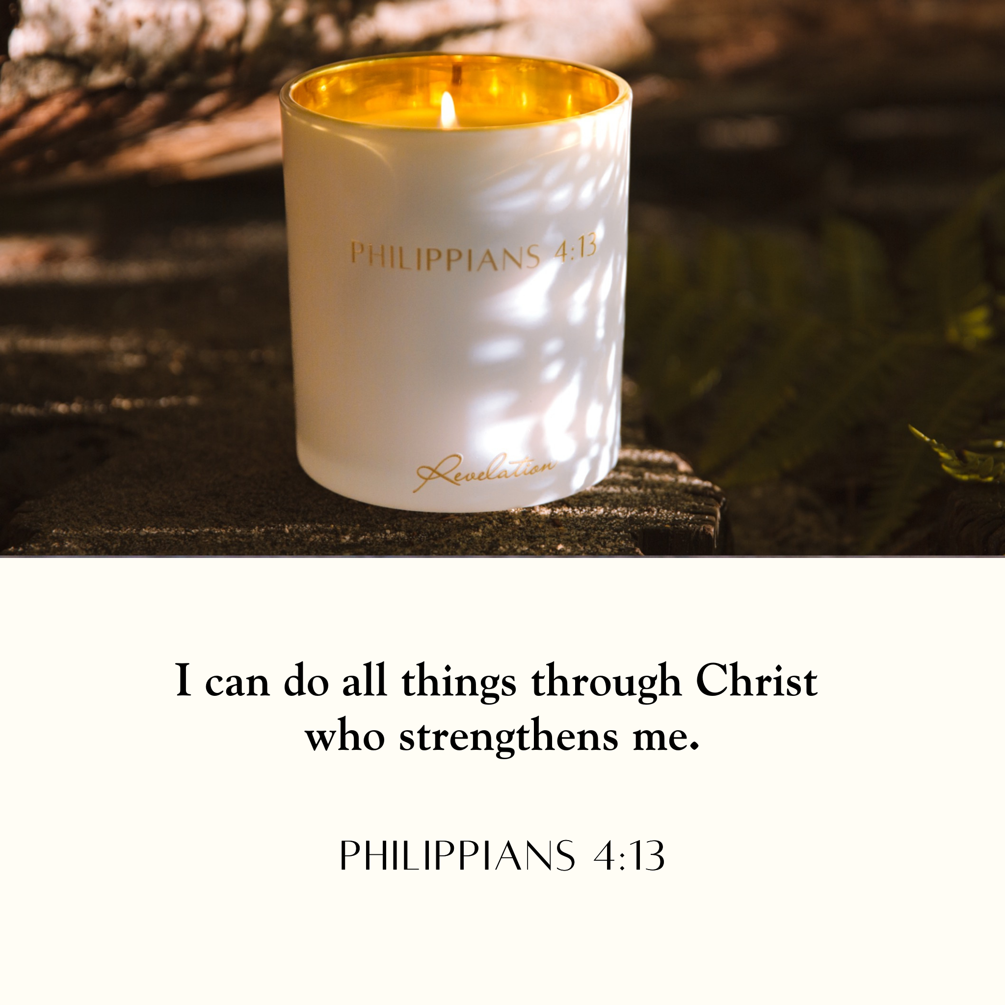 NEW! "I Can Do All things" Philippians 4:13 Revelation Candle