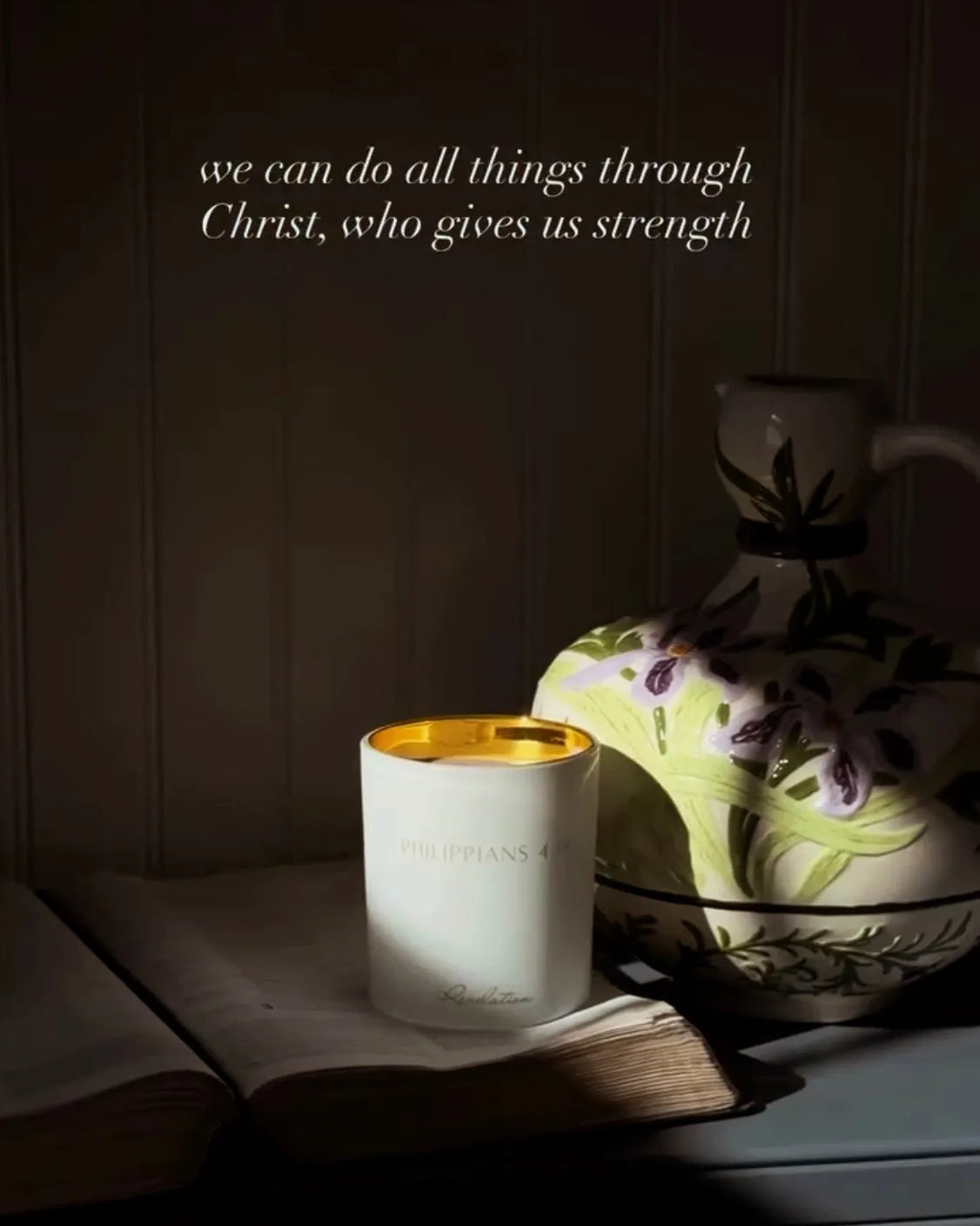 NEW! "I Can Do All things" Philippians 4:13 Revelation Candle