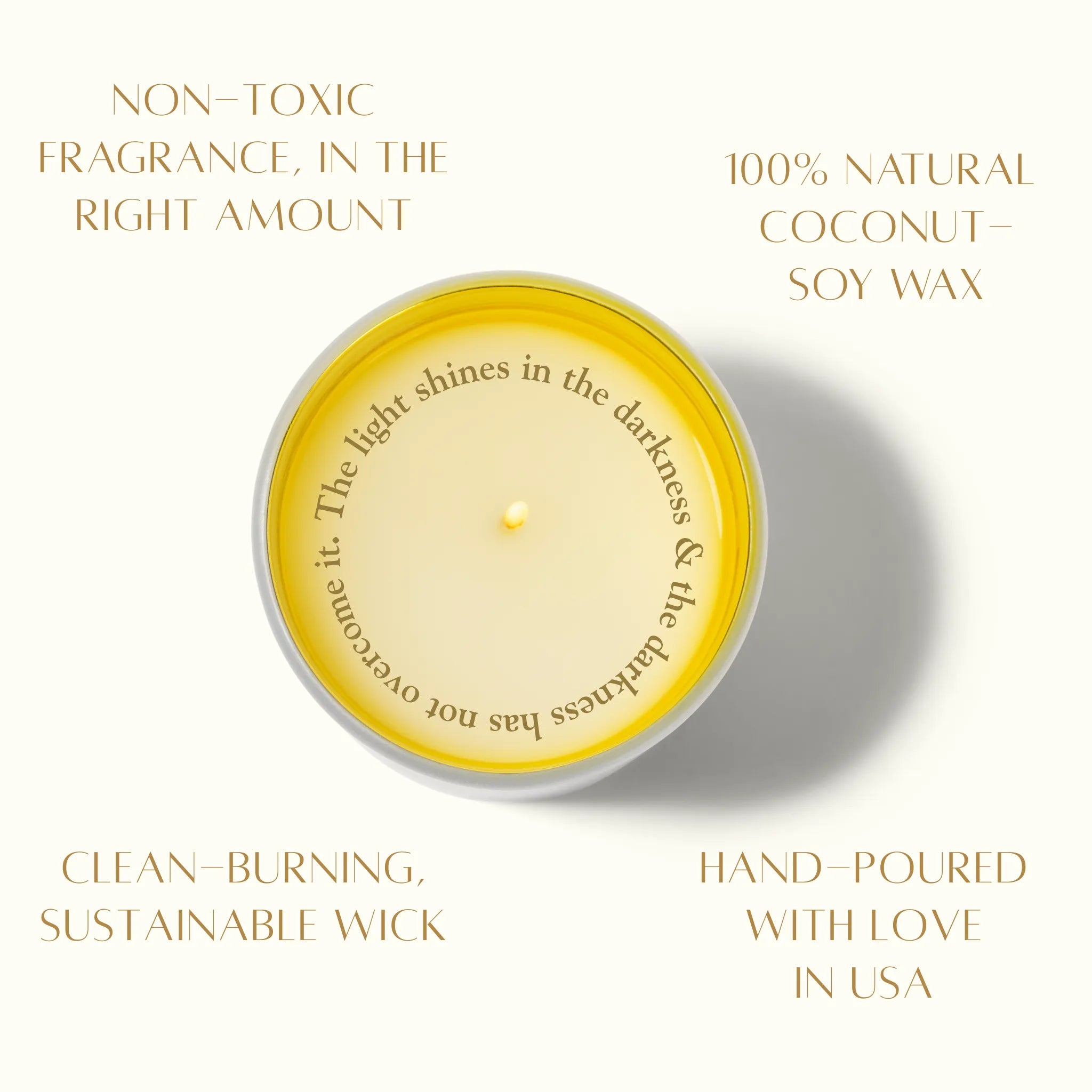 NEW! "Light Shines in Darkness" John 1:5 Revelation Candle