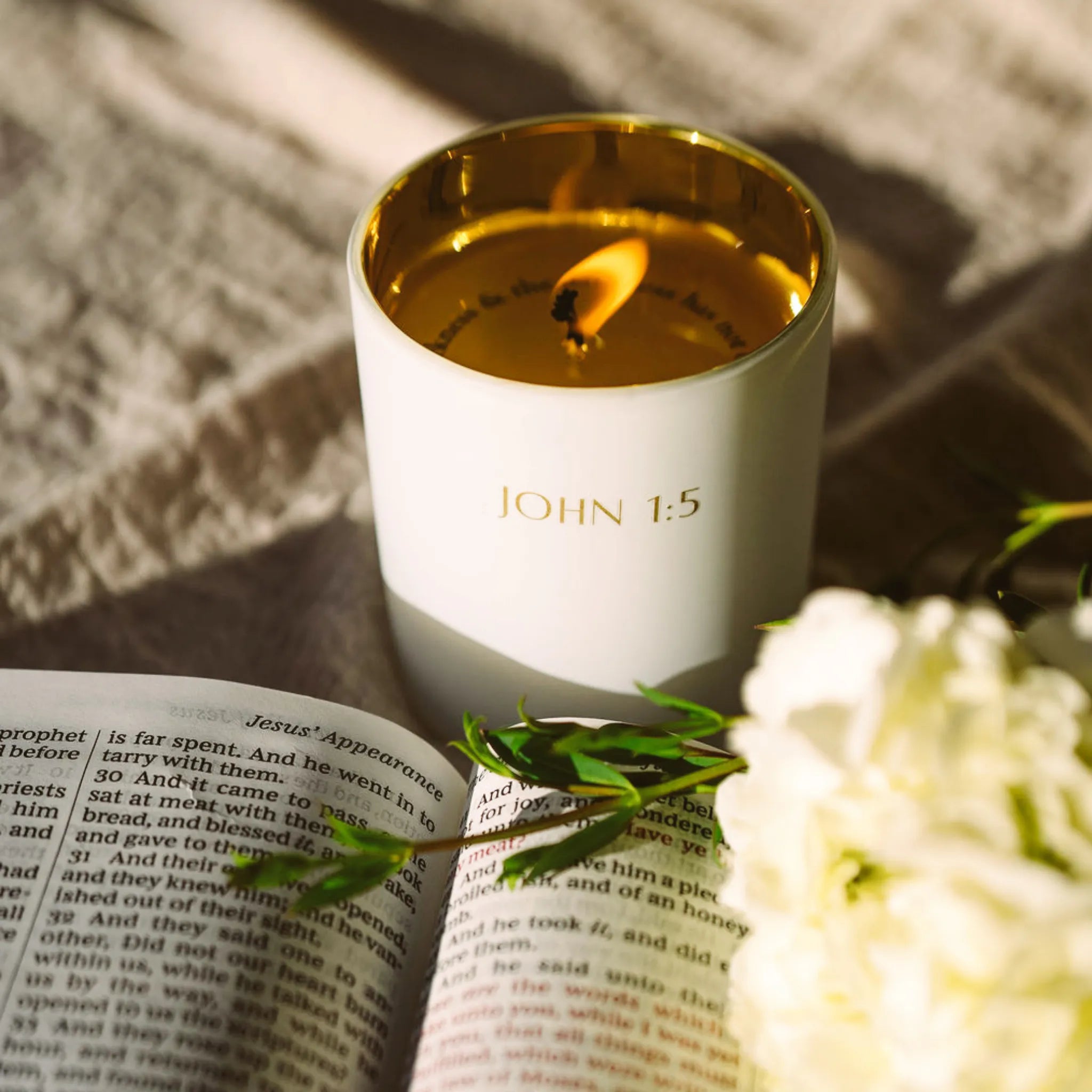 NEW! "Light Shines in Darkness" John 1:5 Revelation Candle