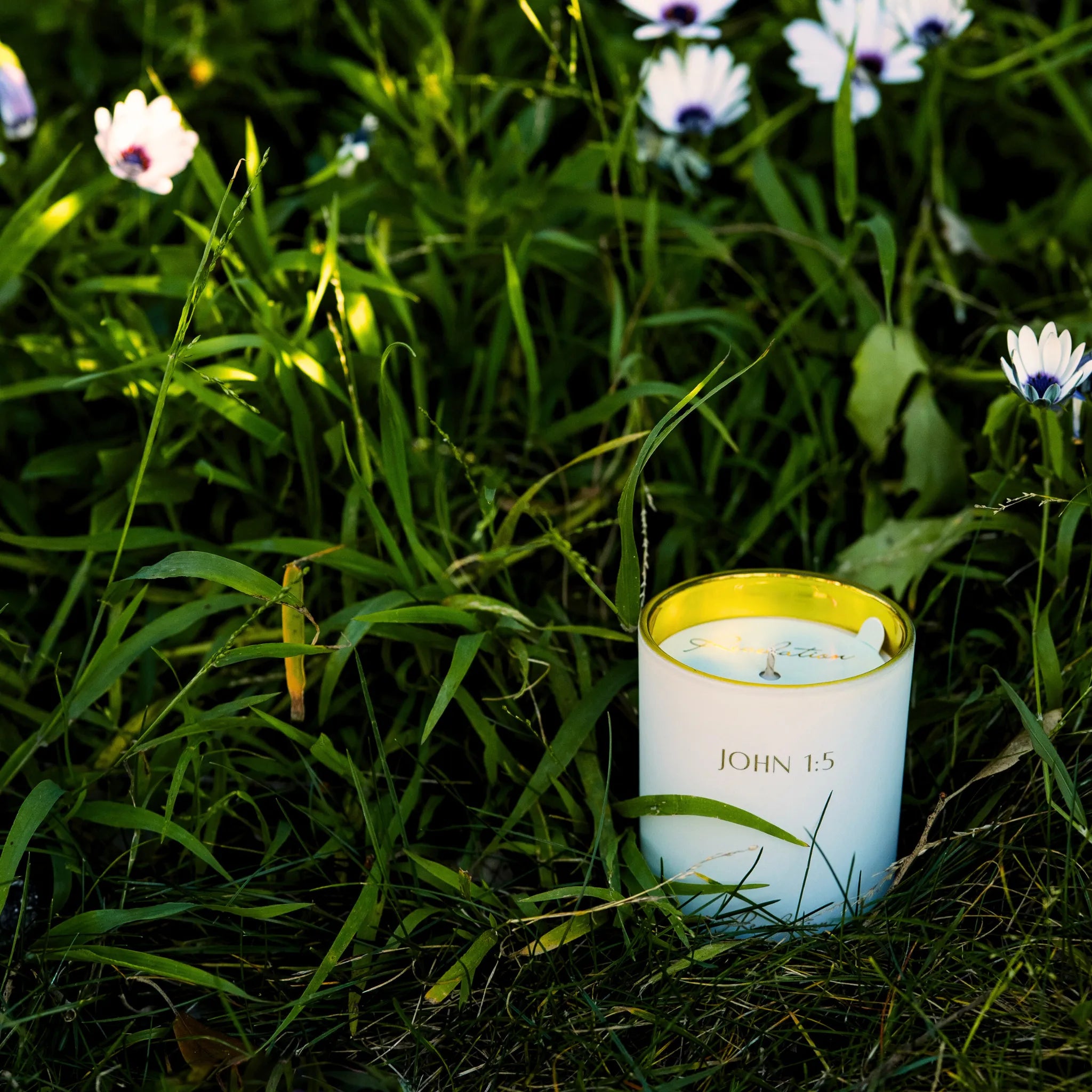 NEW! "Light Shines in Darkness" John 1:5 Revelation Candle