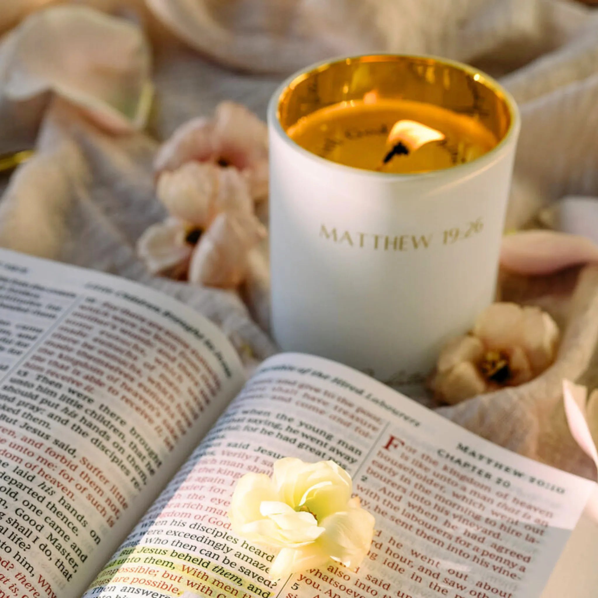 NEW! "But With God All Things are Possible" Matthew 19:26 Revelation Candle