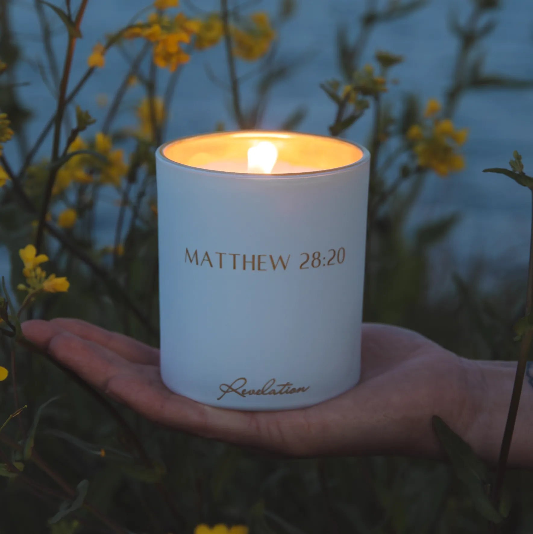 Matthew 2820 Revelation Candle Sky Background