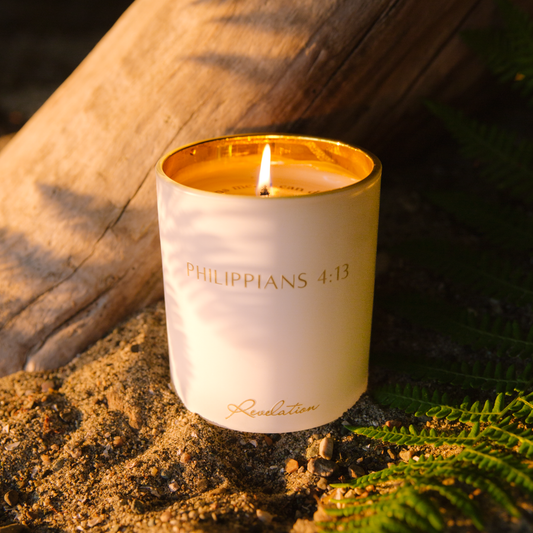 NEW! "I Can Do All things" Philippians 4:13 Revelation Candle