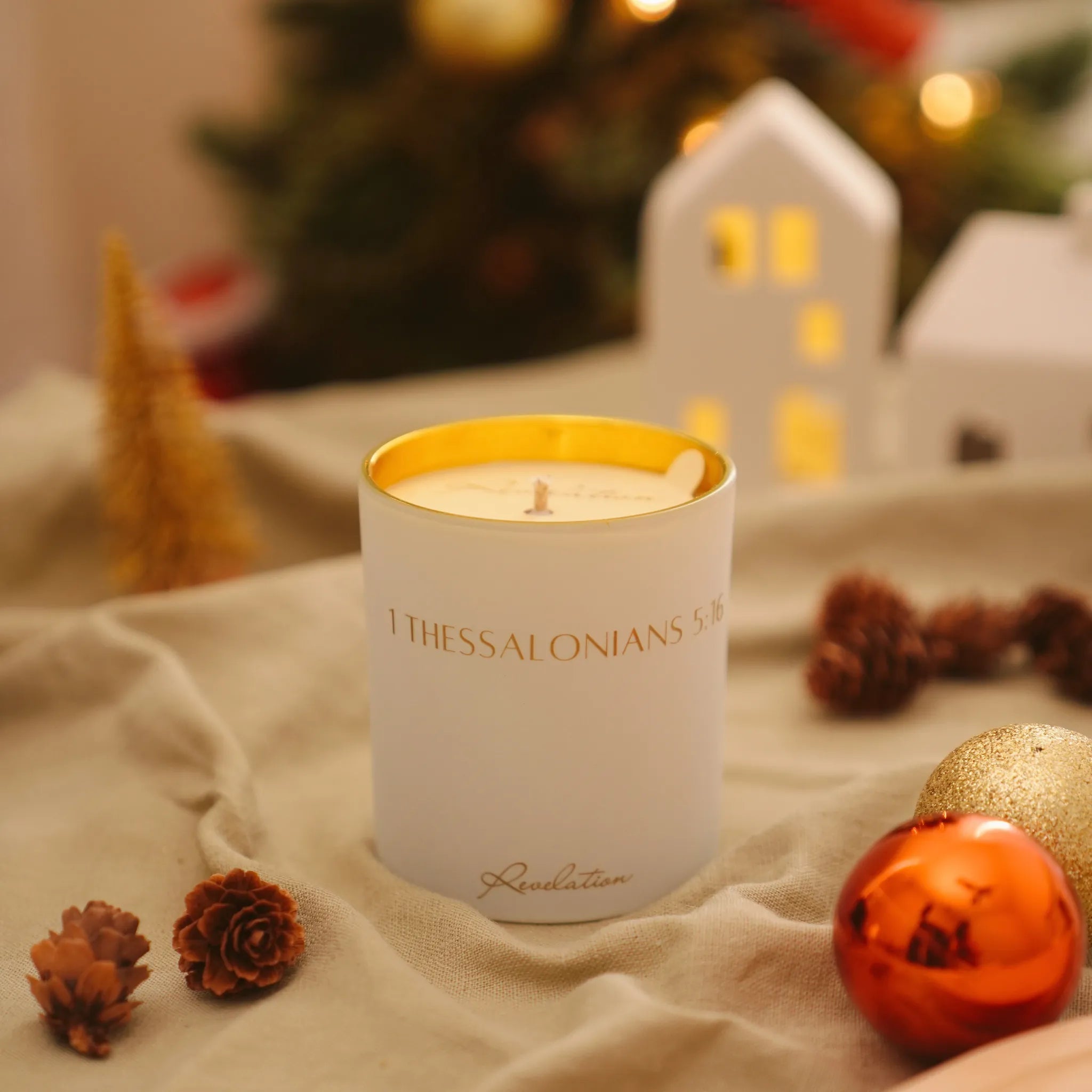 rejoice always candle christmas candle christian christmas gift