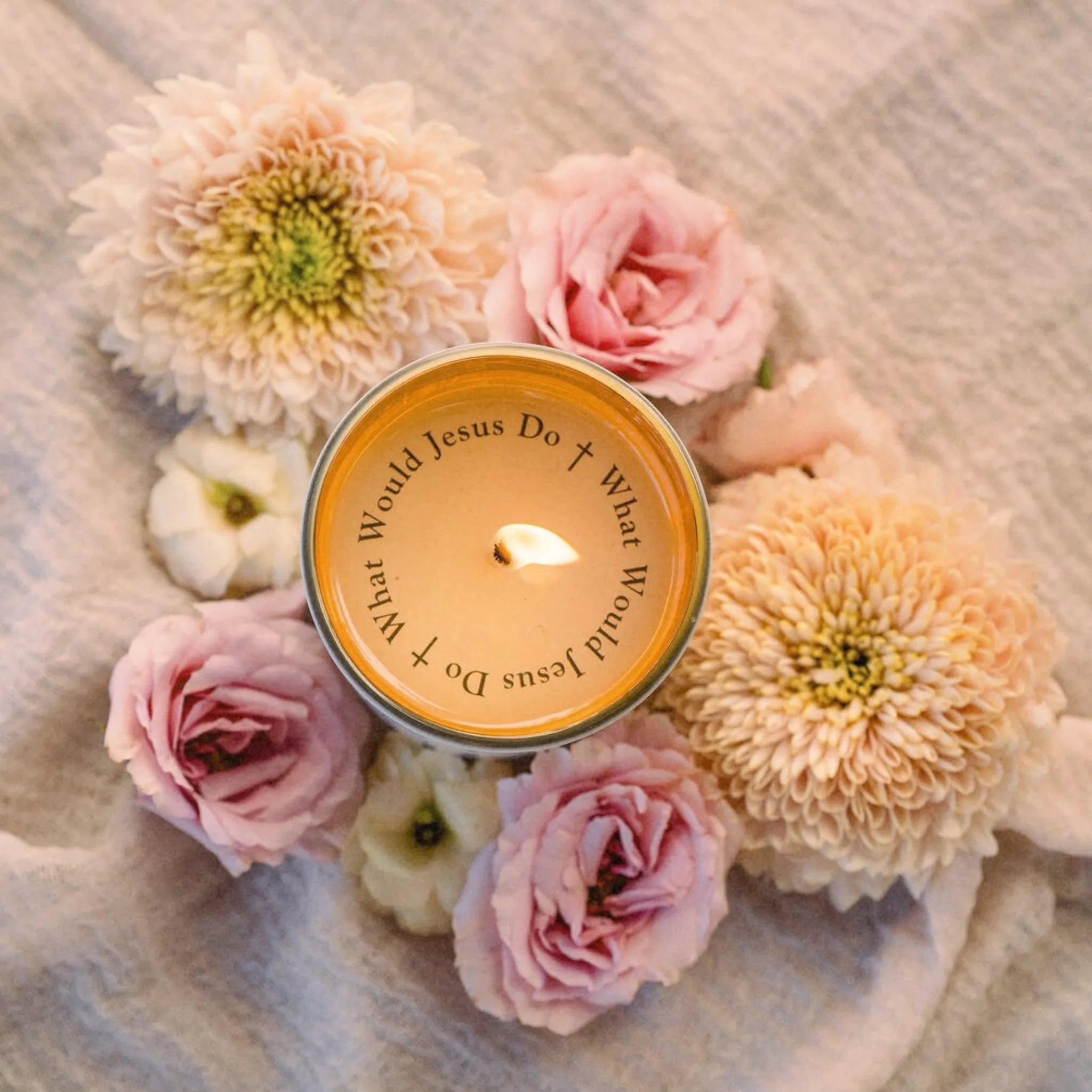 NEW! He is Risen "WWJD" Revelation Candle