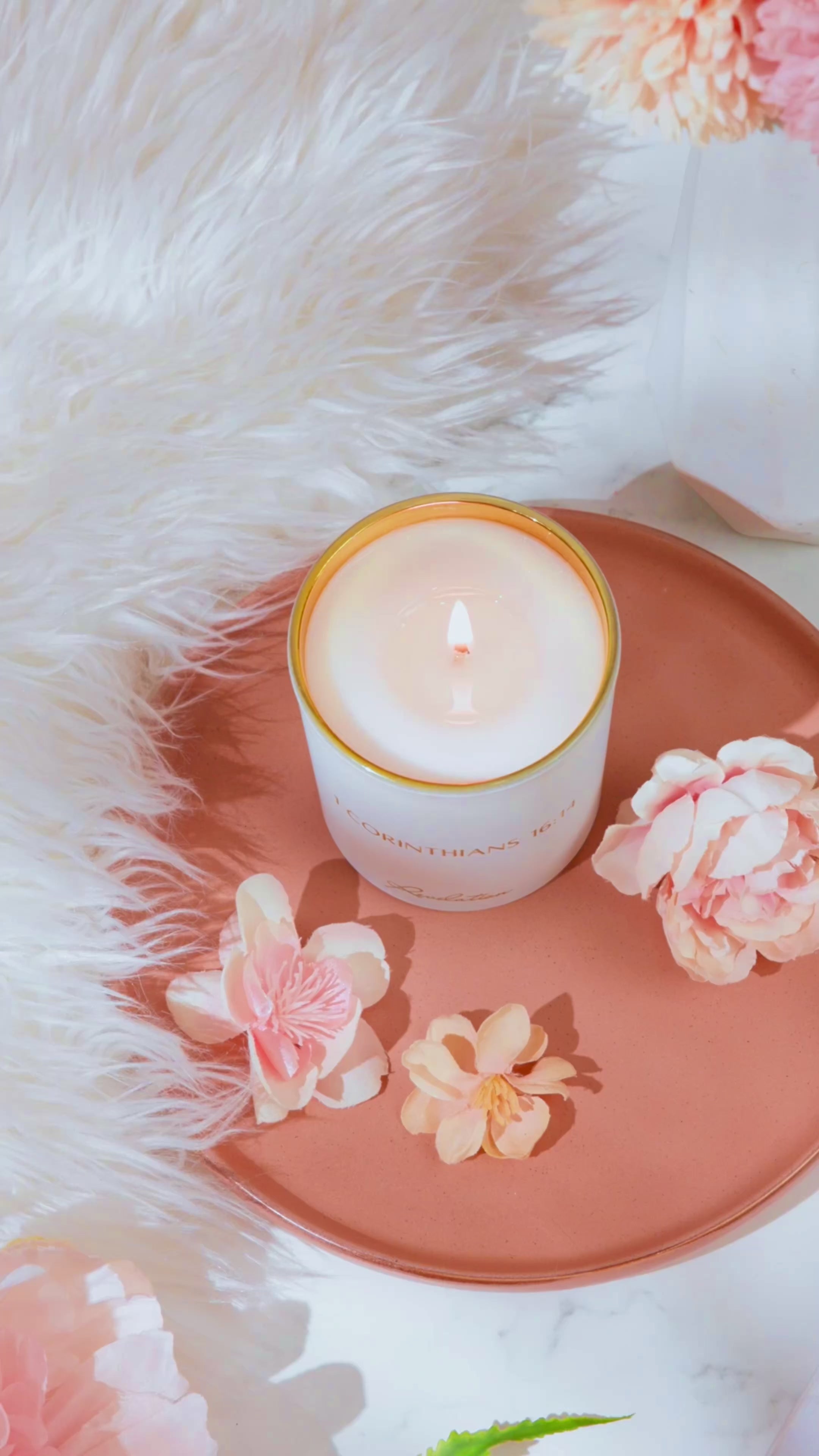 "Do Everything in Love" 1 Corinthians 16:14 Revelation Candle