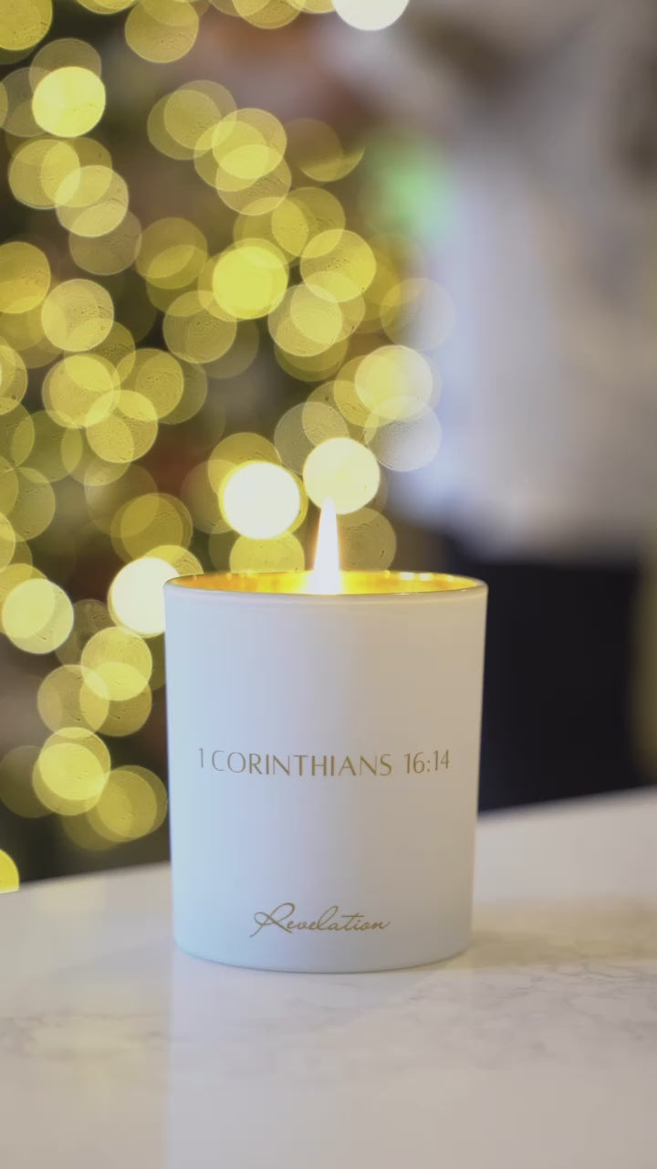 "Do Everything in Love" 1 Corinthians 16:14 Revelation Candle