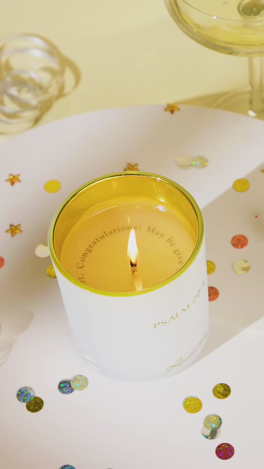 "¡Felicitaciones!" Vela de revelación