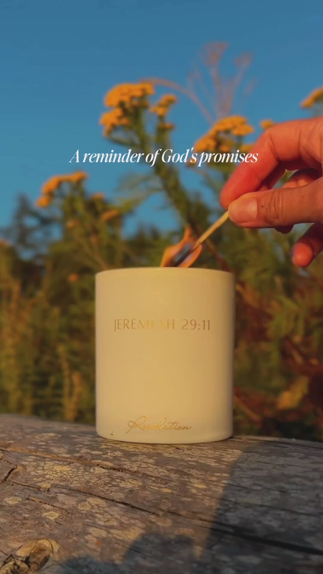 NEW! "Trust God's Plan" Jeremiah 29:11 Revelation Candle